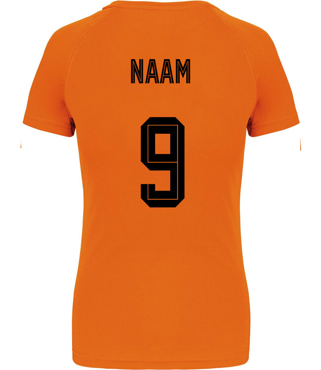 Payper Oranje fanshirt DAMES - Fluo Oranje  / Bedrukking mogelijk