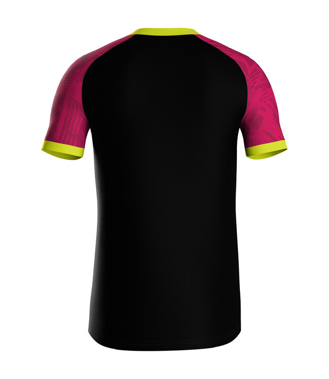 JAKO Shirt Iconic | zwart/pink/fluogeel