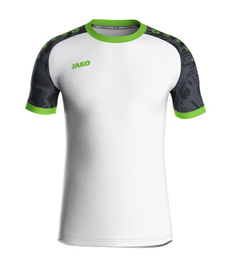 JAKO Shirt Iconic | wit/zwart/fluogroen