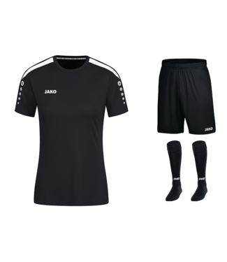 JAKO Dames Zaalvoetbalset Power | Zwart - Wit