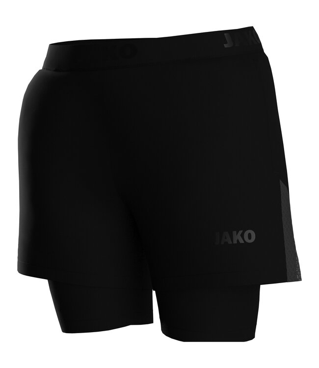JAKO 2-in-1 Short Power | Dames | Zwart