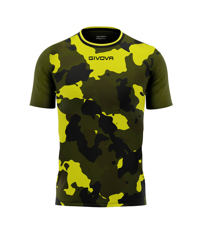 Givova Shirt Army│Legergroen-Fluogeel