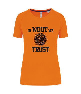 Proact Oranje  fanshirt | In WOUT we TRUST | DAMES