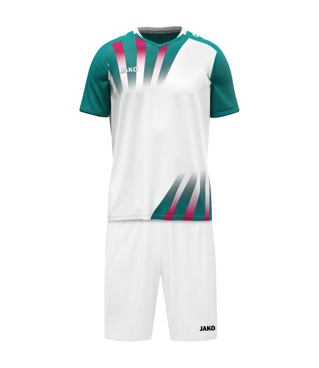 JAKO Shirt Vintage | Wit - Turkoois