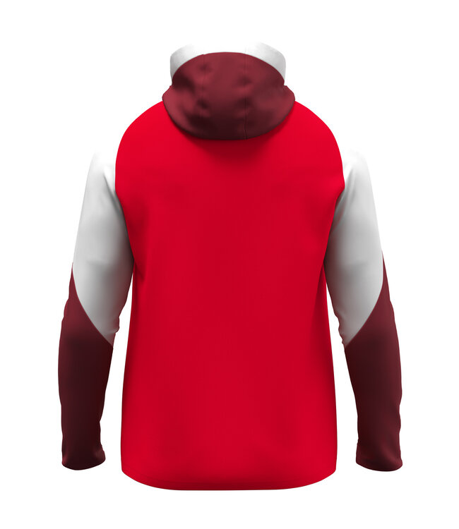 JAKO Jas met Kap Dynamic | Heren-Dames-Kids│Rood - Wit - Donkerrood