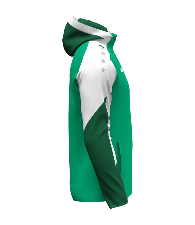 JAKO Jas met Kap Dynamic | Heren-Dames-Kids│Groen - Wit - Donkergroen