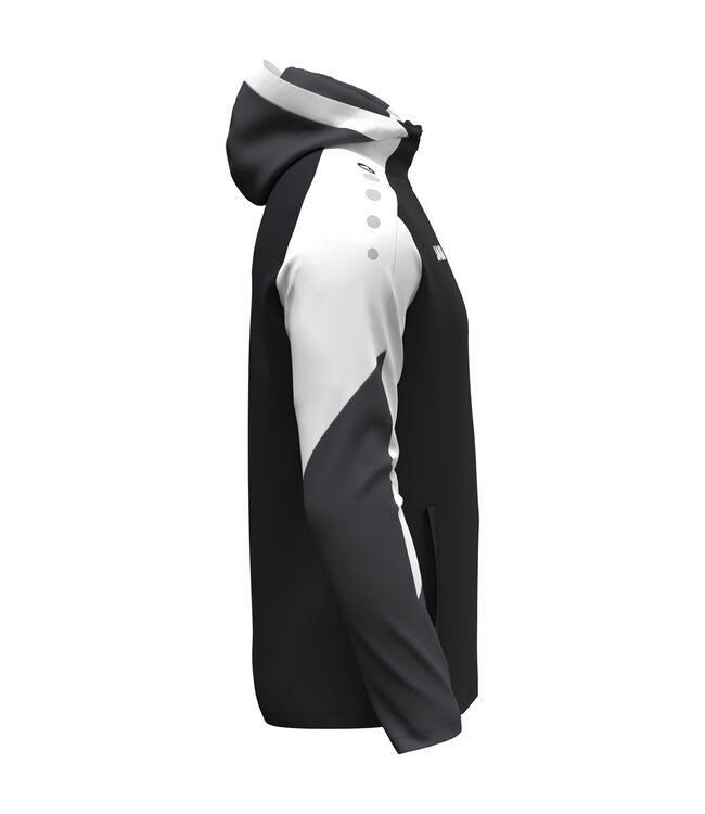 JAKO Jas met Kap Dynamic | Heren-Dames-Kids│Zwart - Wit -  Antraciet