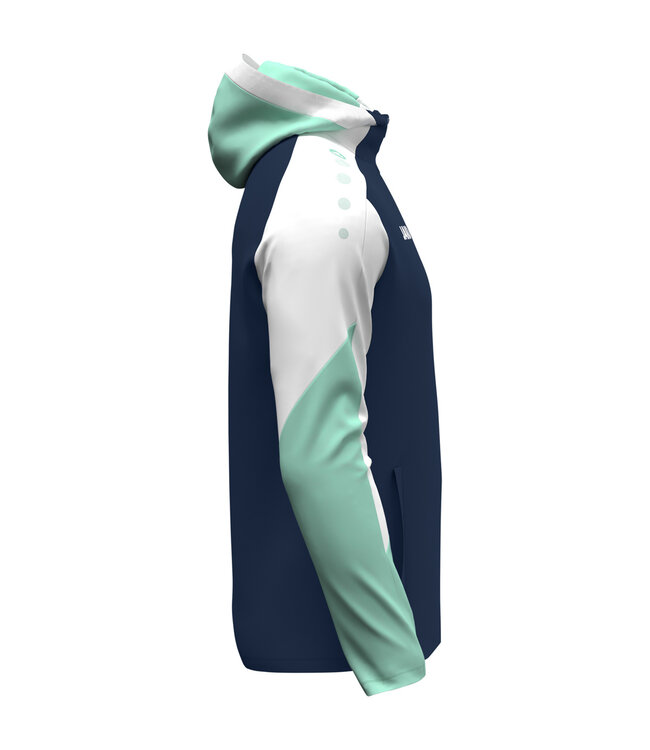 JAKO Jas met Kap Dynamic | Heren-Dames-Kids│Marine - Wit -  Munt