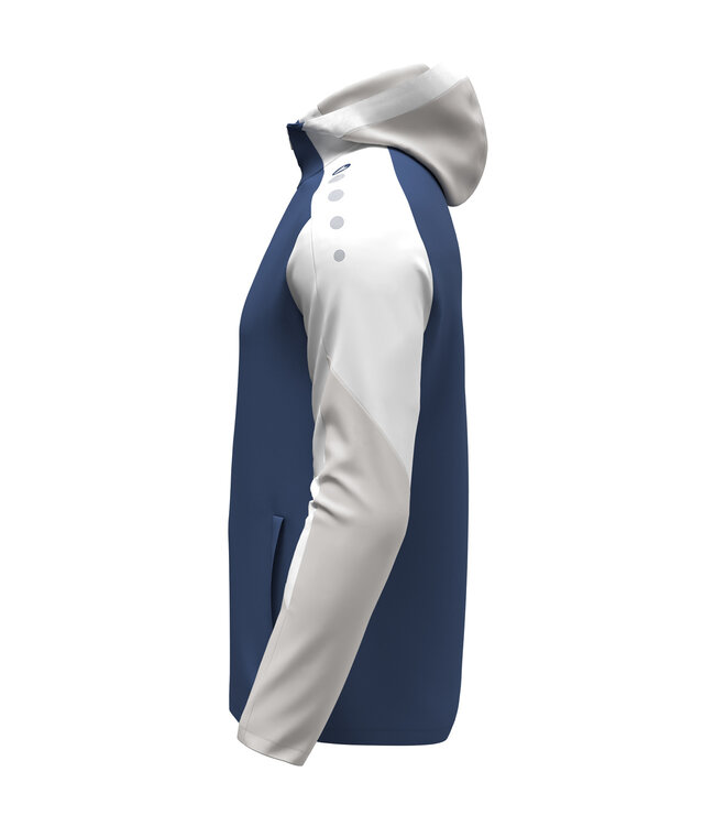 JAKO Jas met Kap Dynamic | Heren-Dames-Kids│Nachtblauw - Wit -  Lichtgrijs
