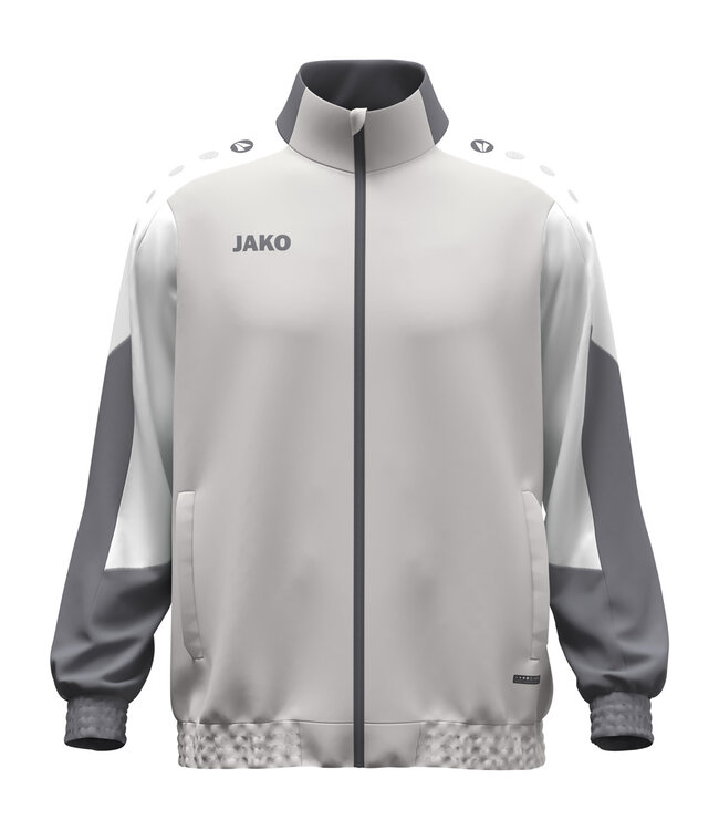 JAKO Geweven jas  Dynamic | Uni│Lichtgrijs - Wit - Grijs