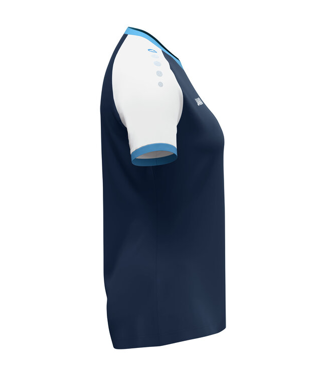 JAKO Shirt Dynamic Dames | Marine -  Wit - Hemelsblauw