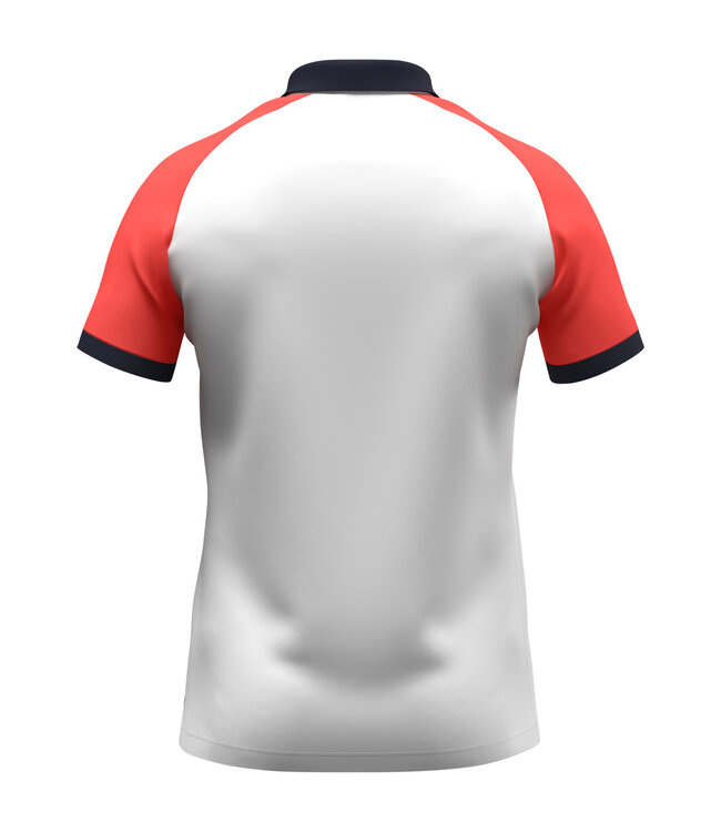 JAKO Jako Polo Dynamic | Heren - Dames - Kids | Wit - Koraal - Marine