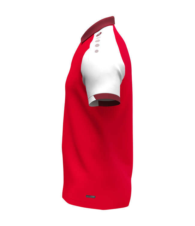 JAKO Jako Polo Dynamic | Heren - Dames - Kids | Rood - Wit - Donkerrood