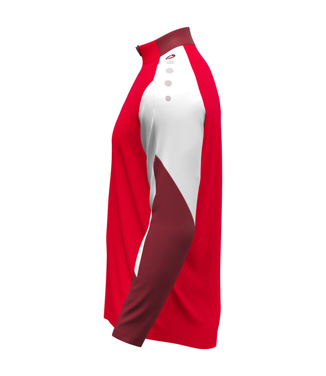 JAKO Jako ZIPTOP Dynamic | Heren - Dames - Kids | Rood - Wit - Donkerrood