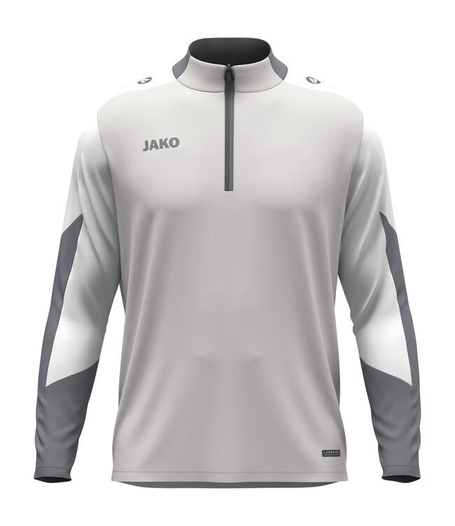 JAKO Jako ZIPTOP Dynamic | Heren - Dames - Kids | Lichtgrijs - Wit - Grijs