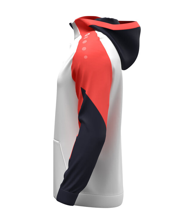 JAKO Jako Zip Hoody Dynamic | Heren - Kids | Wit - Koraal - Marine