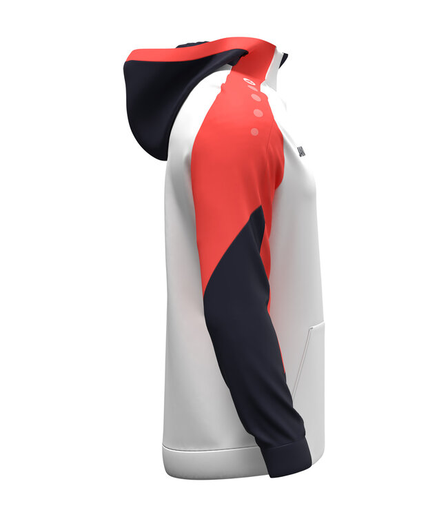 JAKO Jako Zip Hoody Dynamic | Heren - Kids | Wit - Koraal - Marine