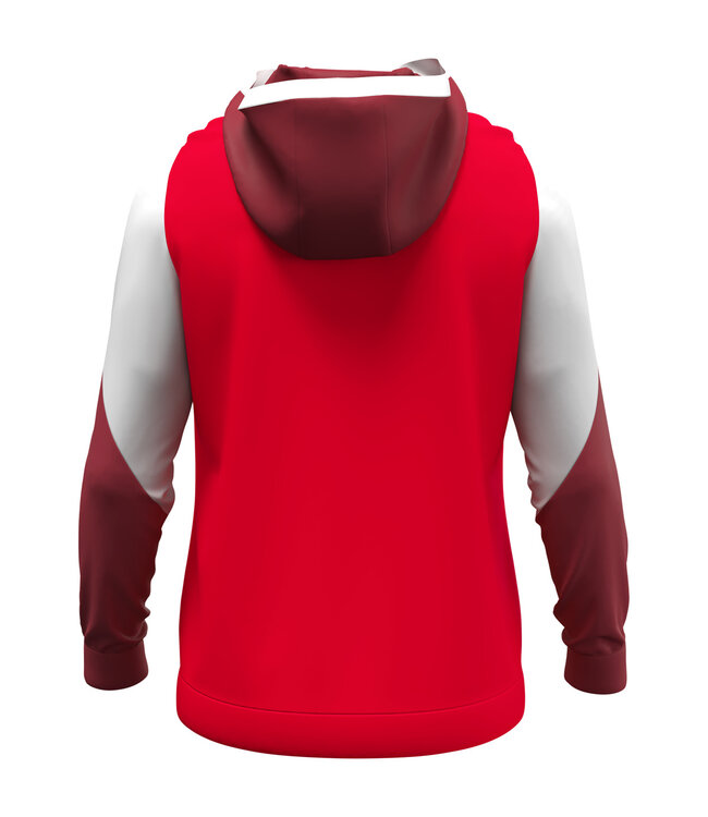 JAKO Jako Zip Hoody Dynamic | Heren - Kids | Rood - Wit - Donkerrood