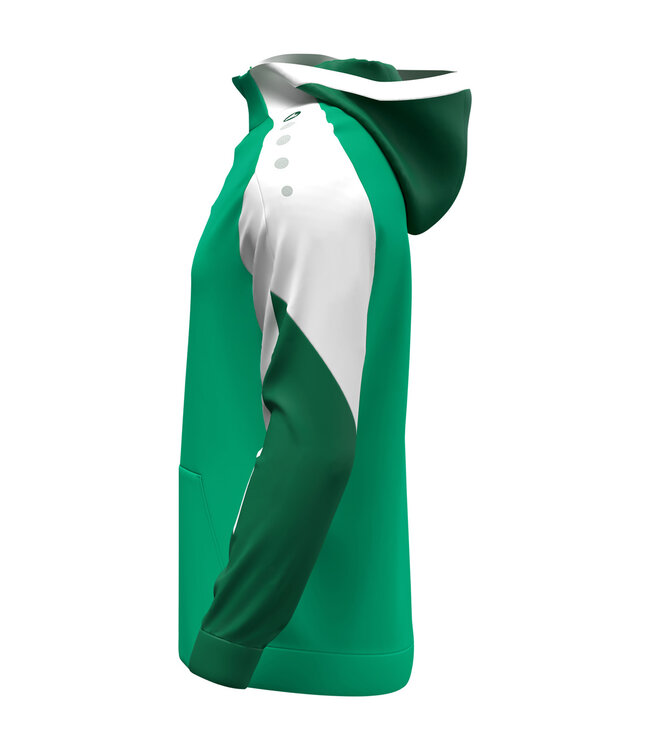 JAKO Jako Zip Hoody Dynamic | Heren - Kids | Groen - Wit - Donkergroen