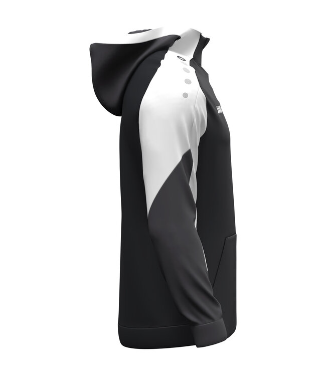 JAKO Jako Zip Hoody Dynamic | Heren - Kids | Zwart - Wit - Antraciet
