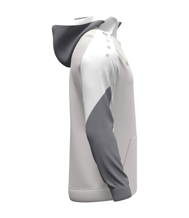 JAKO Jako Zip Hoody Dynamic | Heren - Kids | Lichtgrijs - Wit - Grijs