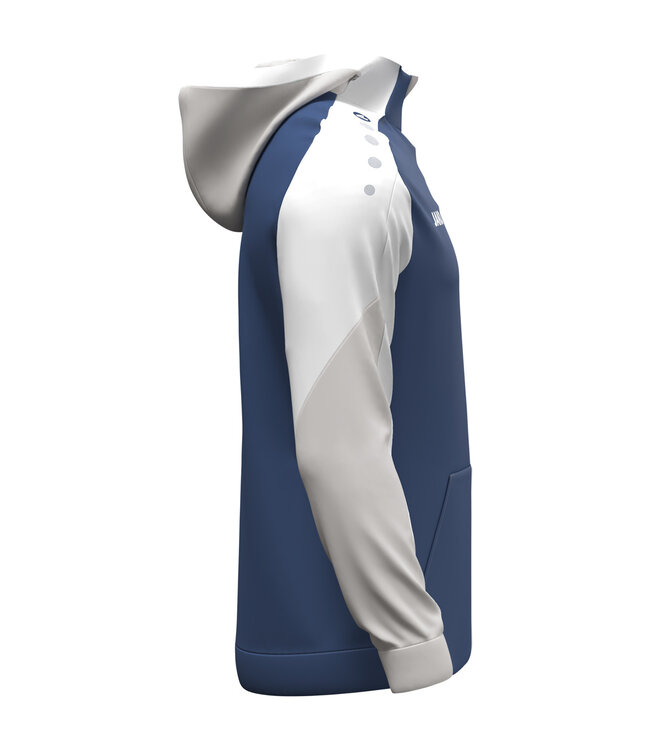 JAKO Jako Zip Hoody Dynamic | Heren - Kids | Nachtblauw - Wit - Lichtgrijs