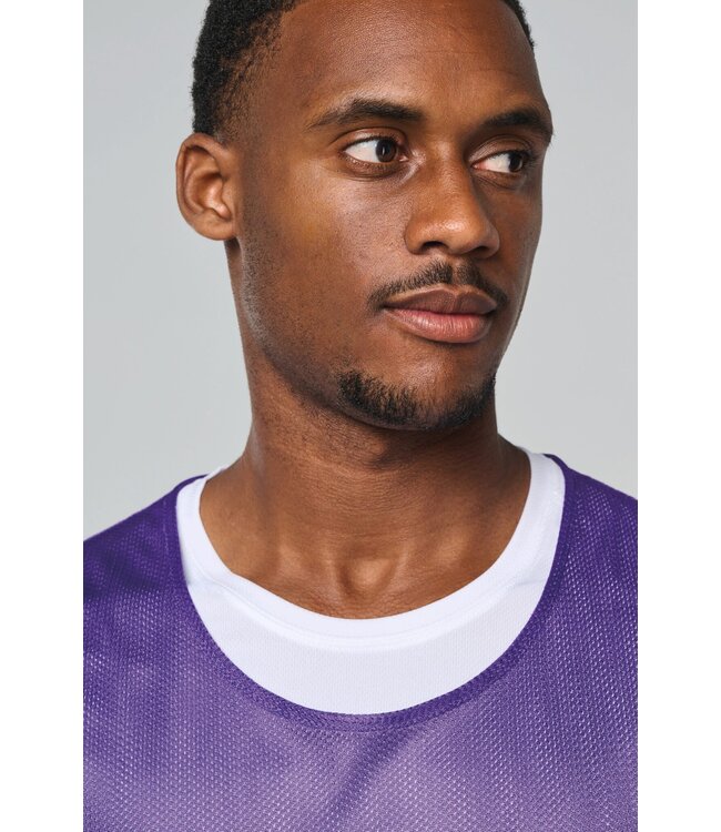 Omkeerbaar trainingshesje | Rood-Fluogroen