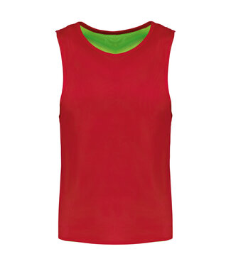 Omkeerbaar trainingshesje | Rood-Fluogroen