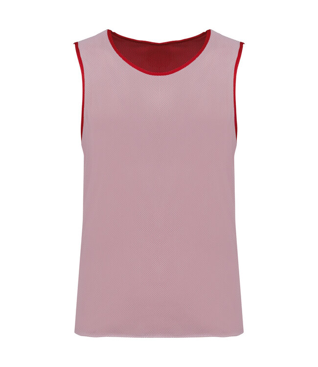 Omkeerbaar trainingshesje | Rood-Wit