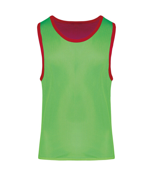Omkeerbaar trainingshesje | Rood-Fluogroen