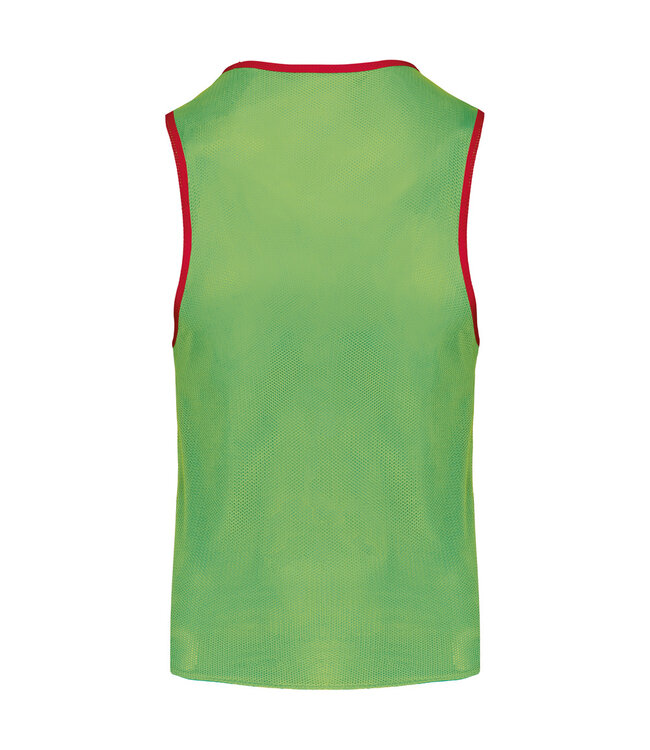 Omkeerbaar trainingshesje | Rood-Fluogroen