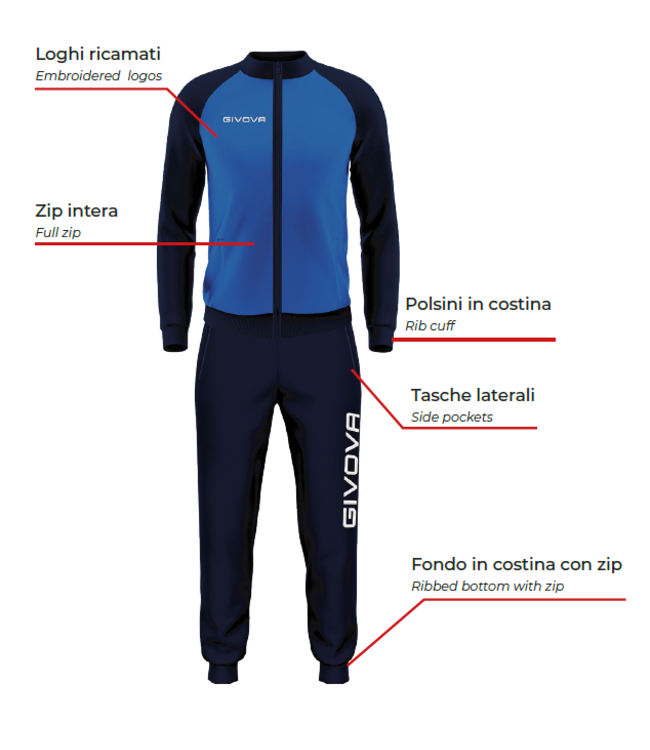 Givova Trainingspak Cuba KIDS en ADULTS │Geel - Zwart