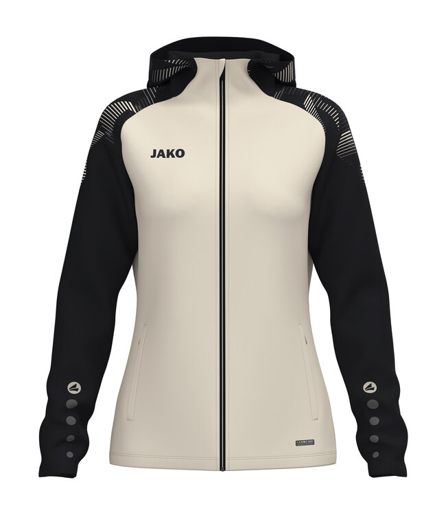 JAKO Jas met Kap Sonic | Heren-Dames-Kids│Off white - Zwart