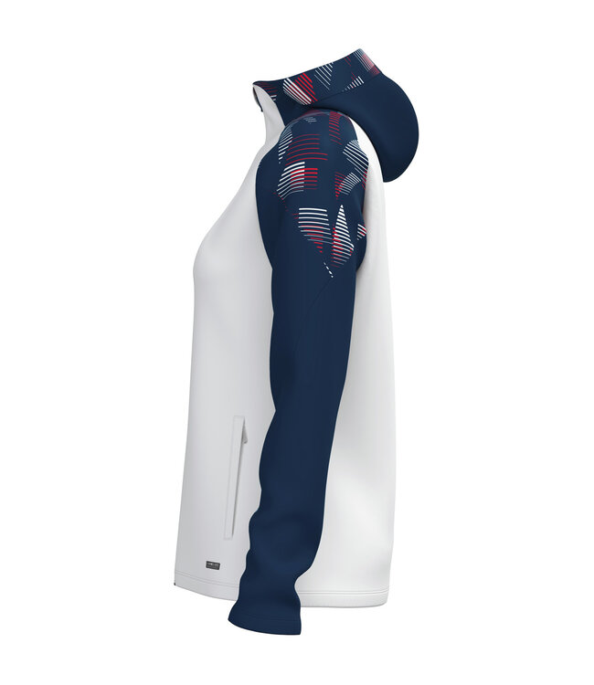 JAKO Jas met Kap Sonic | Heren-Dames-Kids│Wit-Marine-Rood