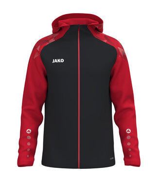 JAKO Jas met Kap Sonic | Heren-Dames-Kids│Zwart-Rood