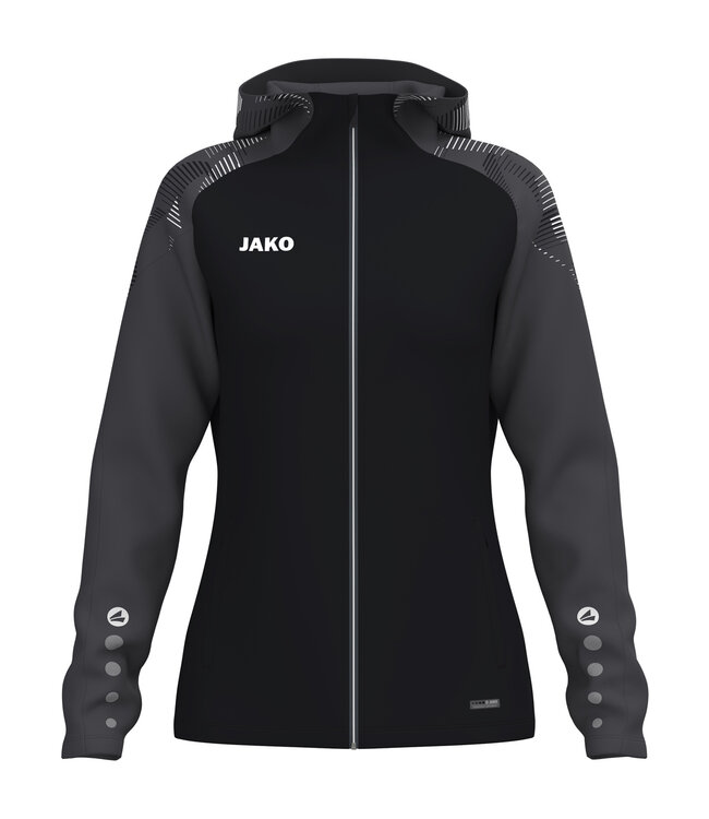 JAKO Jas met Kap Sonic | Heren-Dames-Kids│Zwart-Antraciet