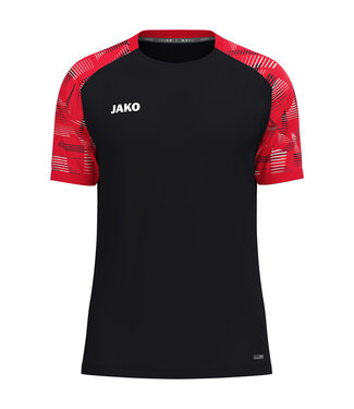 JAKO T-shirt Sonic | Kids - Uni - Dames | Zwart - Rood