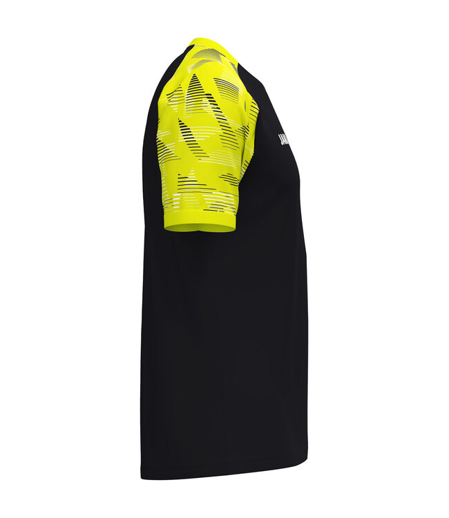 JAKO T-shirt Sonic | Kids - Uni - Dames | Zwart - Fluogeel