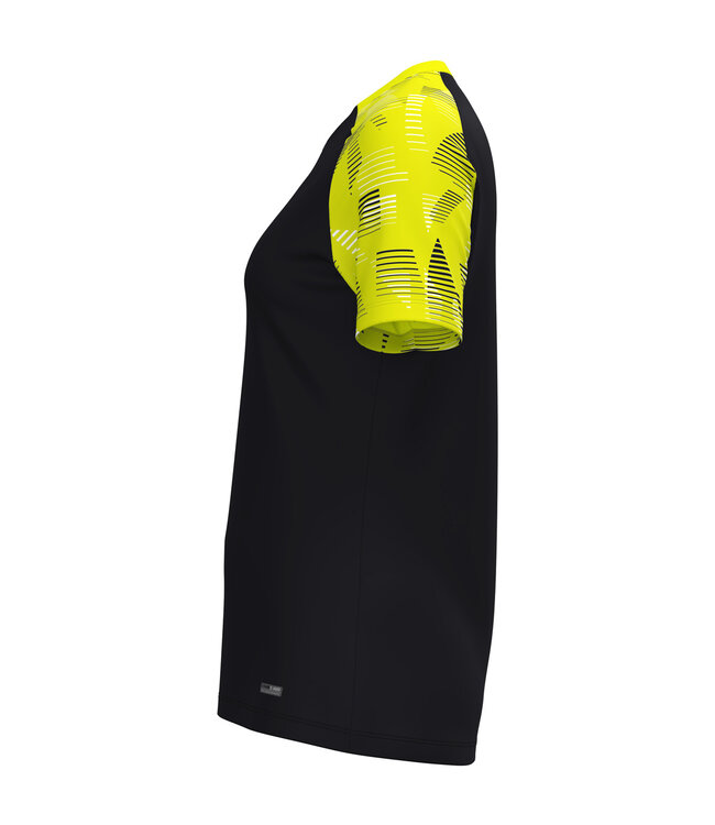 JAKO T-shirt Sonic | Kids - Uni - Dames | Zwart - Fluogeel