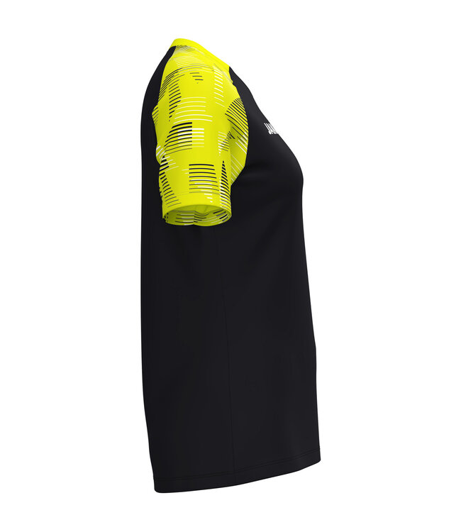 JAKO T-shirt Sonic | Kids - Uni - Dames | Zwart - Fluogeel