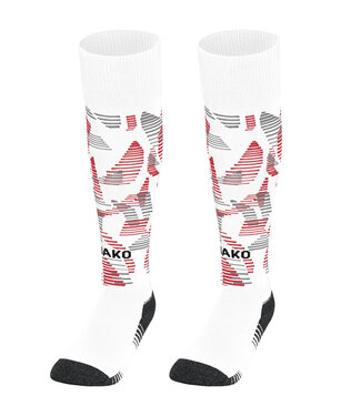 JAKO Kousen Sonic│Wit - Rood - Grijs