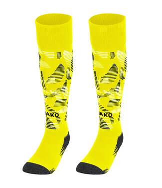 JAKO Kousen Sonic│Fluogeel - Zwart - Wit