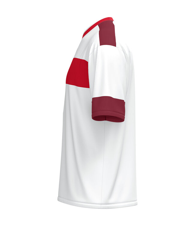 JAKO Shirt Club 92 | Wit - Rood - Kastanje