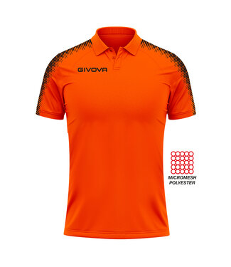 Givova Polo Club | Uni│Fluo Oranje-Zwart