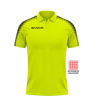 Givova Polo Club | Uni│Fluogeel-Zwart