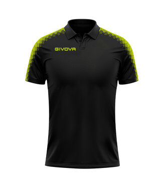 Givova Polo Club | Uni│Zwart  - Fluogeel
