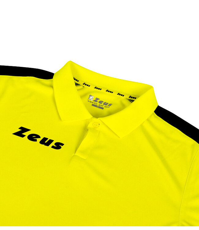 Zeus Polo Start| mini kids- Kids - Uni│Fluogeel - Zwart