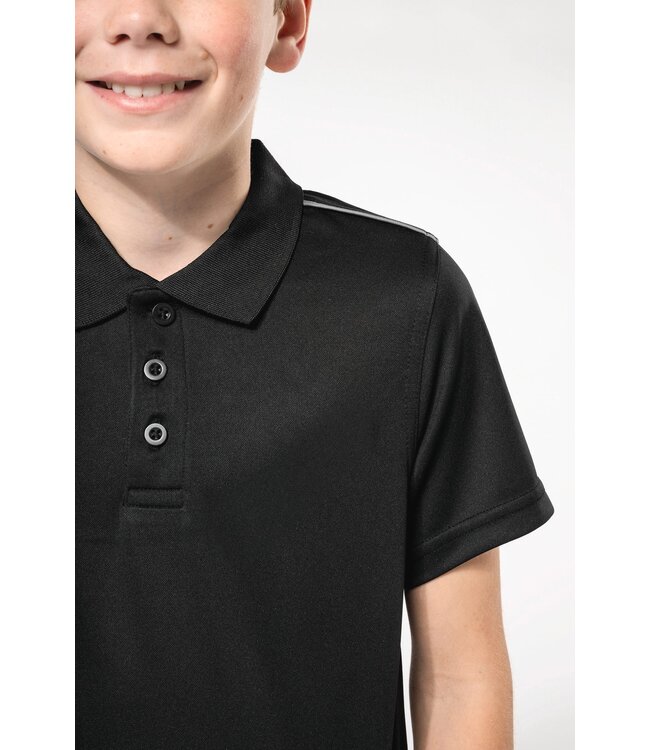 Proact Sportpolo | Kinderen | Zwart