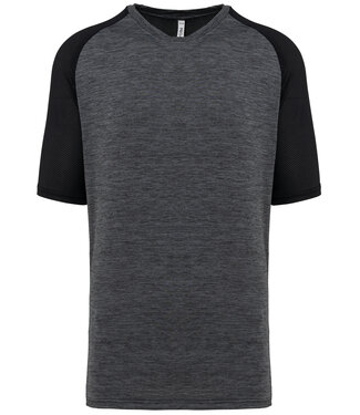Proact Padelshirt duo tone │Black - Marle dark Grey