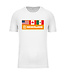 Fan shirt vlaggen | Sportshirt Uni versie in kleur Wit.